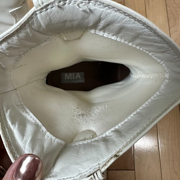 MIA Block Heel White Cowboy Western Boot Size 8.5 - Picture 7 of 12
